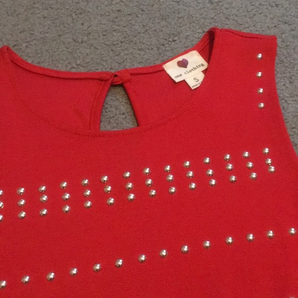 Red Studded Dress - Picture 2 of 5